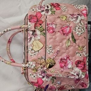 PINK/FLORAL BETSEY JOHNSON SATCHEL BAG